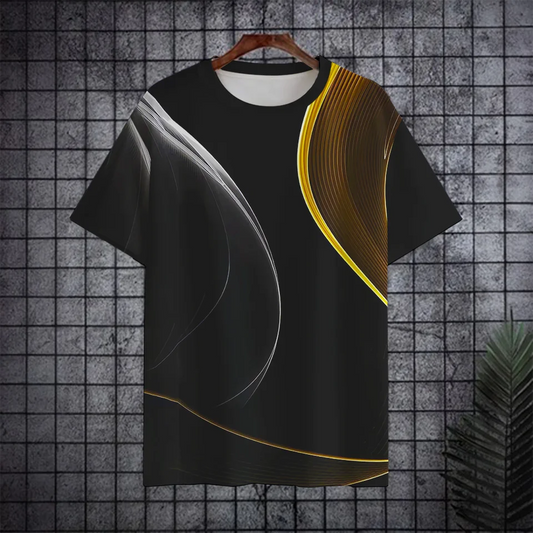2025New 3D printed fun T-shirt for summer fashion men's casual outdoor sports short sleeved men's and women's styles